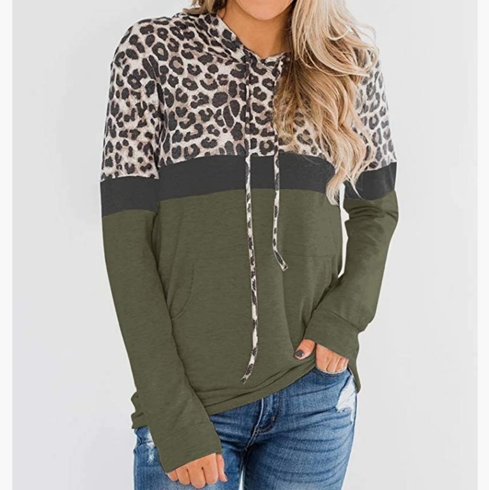 🔥 Women's Long Sleeve Tops Casual Leopard Color